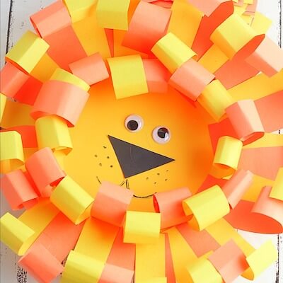 Lion Paper Plate Craft For Kids by Sunshine Whispers