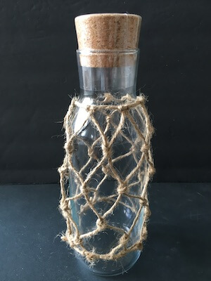 Glass Macrame Bottle Cover by Apartment Therapy