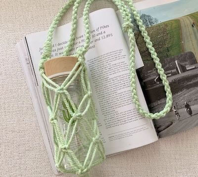 Macrame Water Bottle Holder by Silent Knot