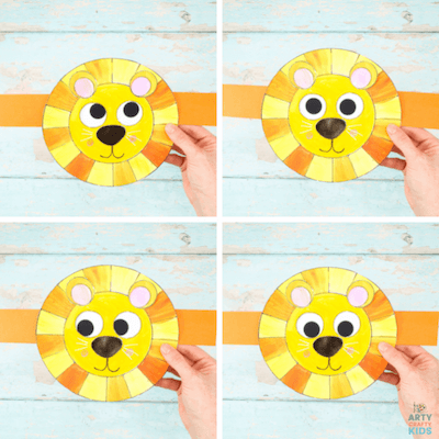 Moving Eyes Lion Craft For Preschool by Arty Crafty Kids