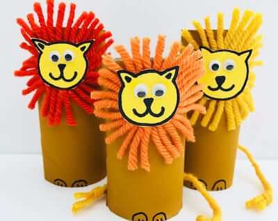 Proud Paper Roll Lions by Arts & Crafts