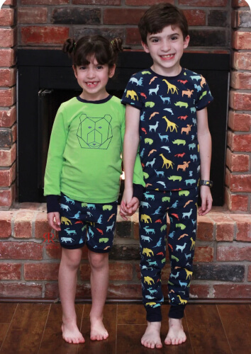 Patrón de costura de pijamas de Alex y Anna de PeekabooPatternShop