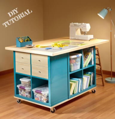 Cube Desk Craft Storage Rooms