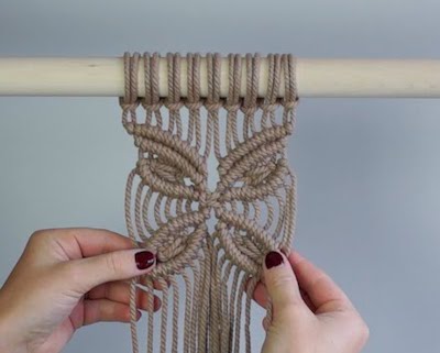 Patrón de mariposa DIY Macrame de Lots Of Knots Canadá