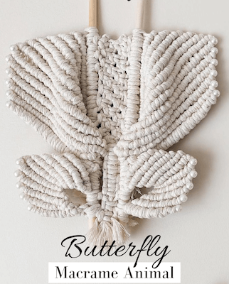 DIY Macrame Butterfly por Bochiknot Macrame