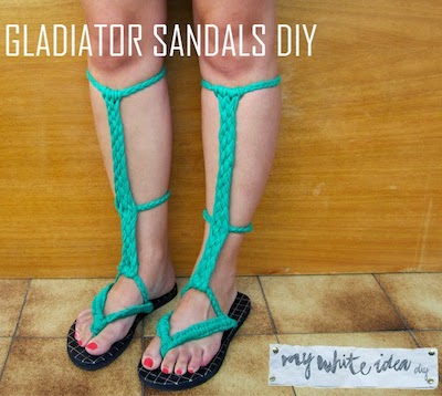 DIY Macrame Gladiator Sandals by My White Idea DIY