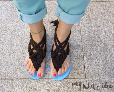 DIY Macrame Sandals by My White Idea DIY