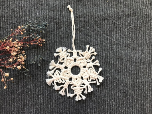 Macrame Hanging Snowflake Ornament by HoWDESIGN