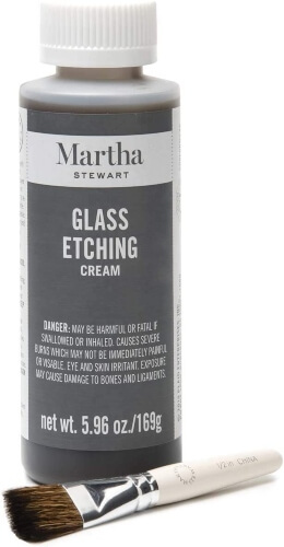 Martha Stewart Crafts Glass Etch Cream with Brush