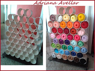 PVC Pipe Yarn Craft Storage Room