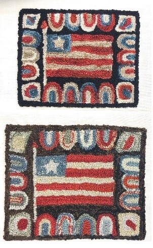 Patrón de punzón de aguja de alfombra de estrella de bandera patriótica de StarRugCompanyStore