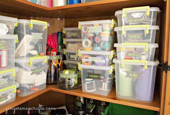 Use Labels for your Craft Room Organizers