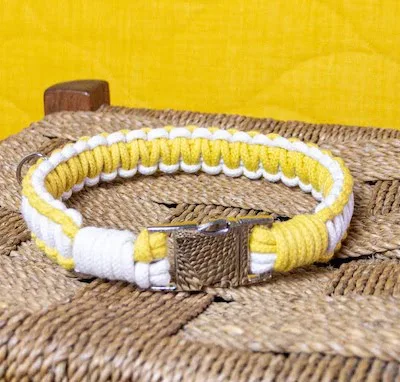10 Macrame Dog Collars, Leashes, and Leads Patterns 4 DIY Macrame Dog Collar by Knot Calm