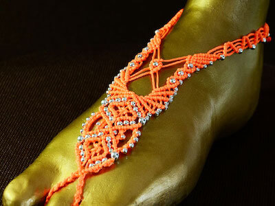 Macrame Barefoot Sandals by Macrame School