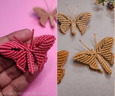 Mariposas de macramé de Macrame Adventure