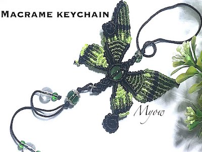 Macrame Butterfly Keychain Tutorial by Myow Handmade