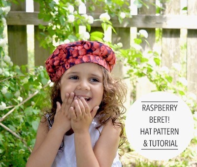 Raspberry Beret Sewing Pattern by Littlest Studio