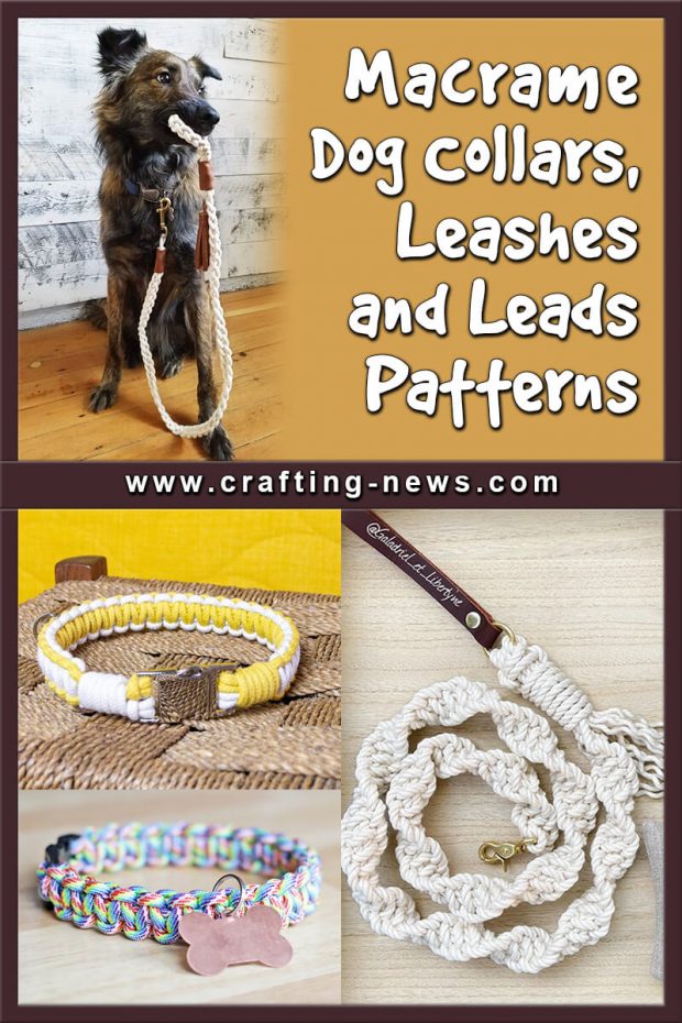 MACRAME DOG COLLARS, LEASHES, AND LEADS PATTERNS