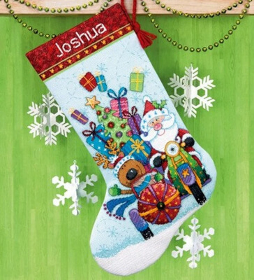 Christmas Cross Stitch Stocking Pattern from YourFavoriteStitch
