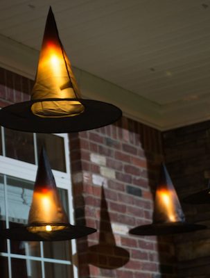 DIY Floating Witch Hat Luminaries by Polkadot Chair