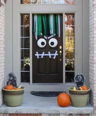 DIY Front Door Halloween Monster by Modern Day Moms