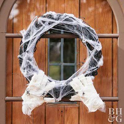 DIY Halloween Mummy Wreath by Better Homes & Gardens