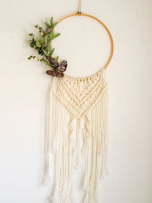 DIY Macrame Wall Hanging Wreath For Christmas by Harbour Breeze Home