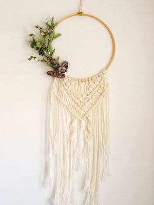 Corona colgante de pared de macramé de bricolaje para Navidad por Harbor Breeze Home