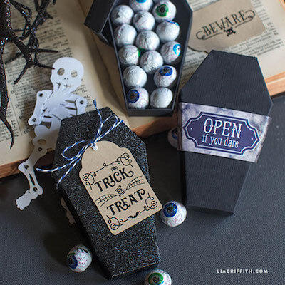 DIY Paper Coffin For Halloween by Lia Griffith