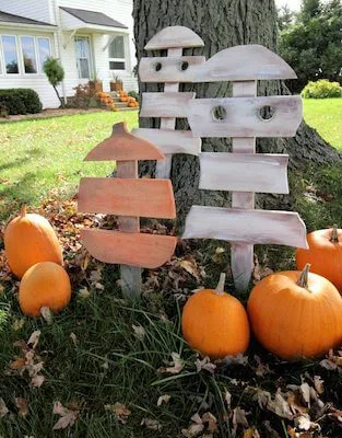 DIY Scrap Wood Ghost Decorations by The Creek Line House
