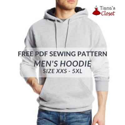 Men’s Free Hoodie Pattern by Tina’s Closet