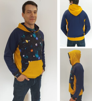 Men's Sweatshirt Hoodie Pattern by PeekabooPatternShop