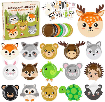 Manualidades simples de animales del bosque para niños pequeños de Bessmoso