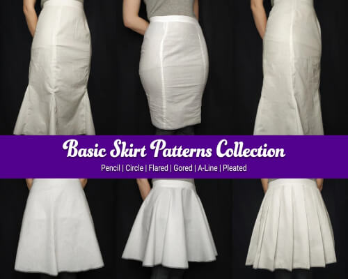 Skirt Sewing Patterns Collection Pencil Circle Flared Gored A line Pleated by RandomTuesday 1