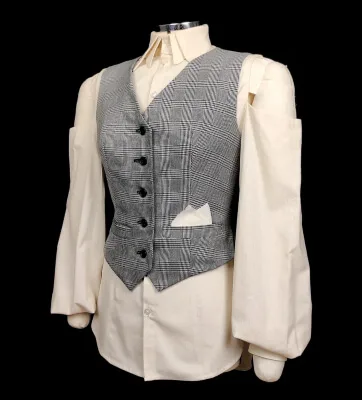 Tailored Buttoned Waistcoat Pattern by FashionPatternStudio