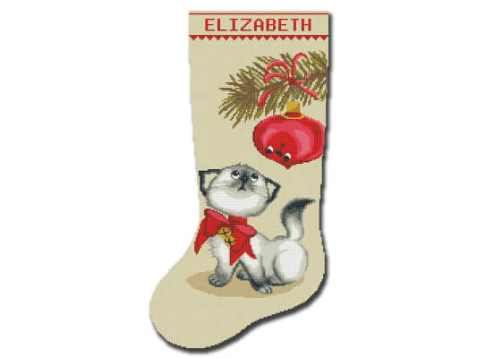 Vintage Christmas Cross Stitch Stocking Pattern from CossStitchStyleArte