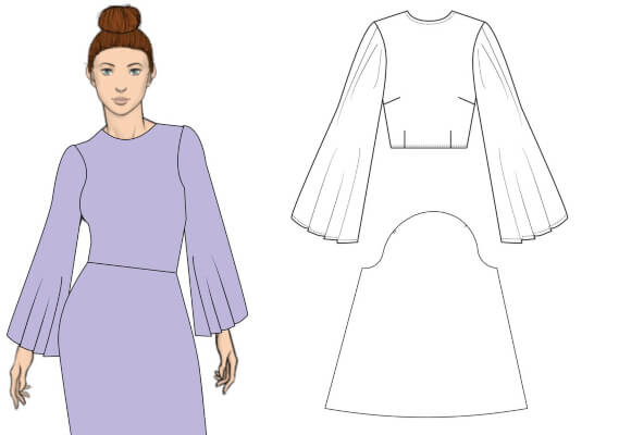 Women’s Bell Sleeve Pattern by ByRAYENA