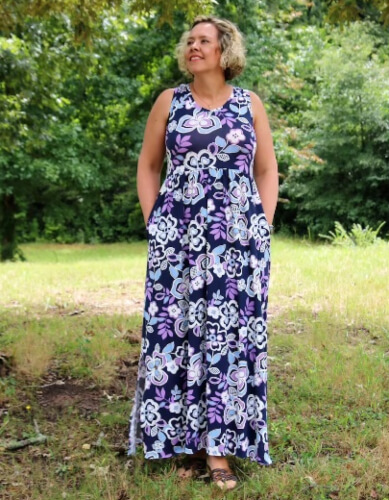 Womens Maxi Dress Sewing Pattern by SeaminglySmitten