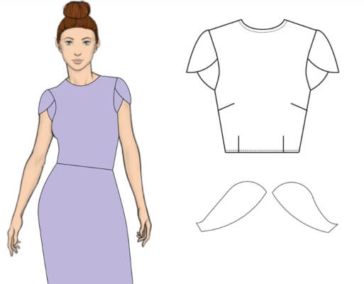 Women’s Petal Sleeve Pattern by ByREYENA
