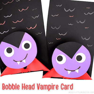 Bobble Head Vampire Craft by Messy Little Monster