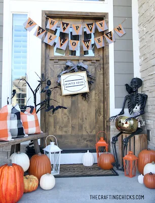 Cute And Spooky Halloween Porch by Crafting Chicks