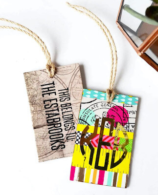 Cute DIY Luggage Tags by Mod Podge Rocks