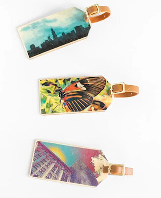 DIY Photo Art Luggage Tags by Little Red Window
