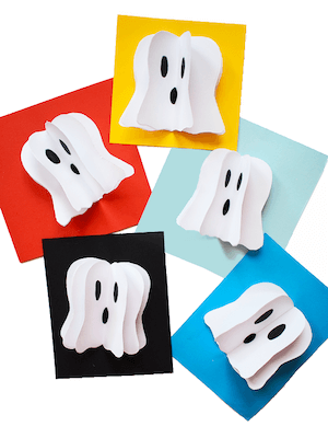 Easy 3D Ghost Free Halloween Paper Craft by Our Kid Things