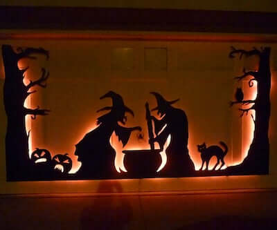 Halloween Garage Door Silhouette by Instructables