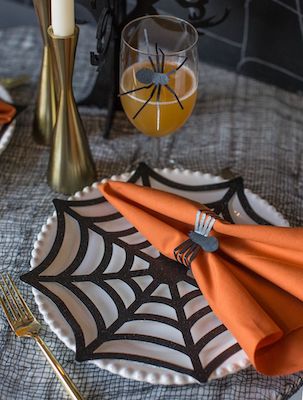 Halloween Paper Placemats And Napkin Rings by Lia Griffith