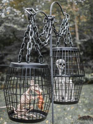 Hanging Cage Halloween Decoration by The Navage Patch