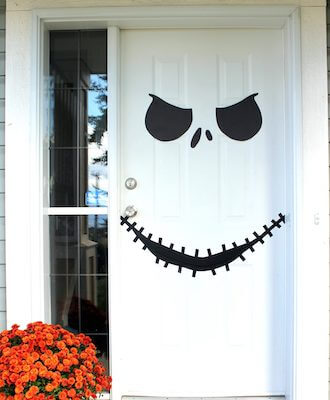 Jack Skellington Door DIY Halloween Paper Craft by Homemade Heather