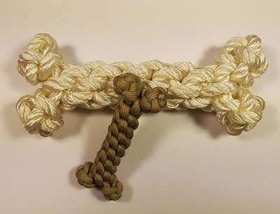 Macrame Dog Bone Chew Toy by Why Knot