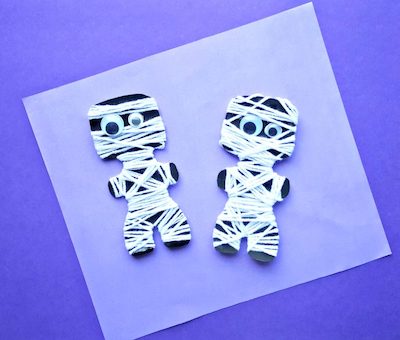 Mummy Halloween Craft For Kids by Whispered Inspirations
